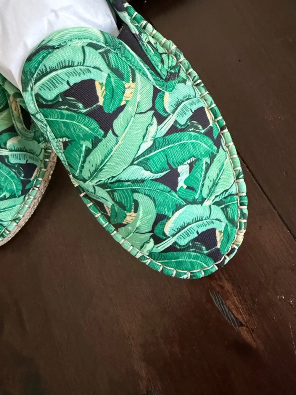 Sea Star Beachwear Green Tropical Slip-On Shoes